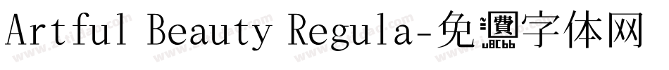 Artful Beauty Regula字体转换